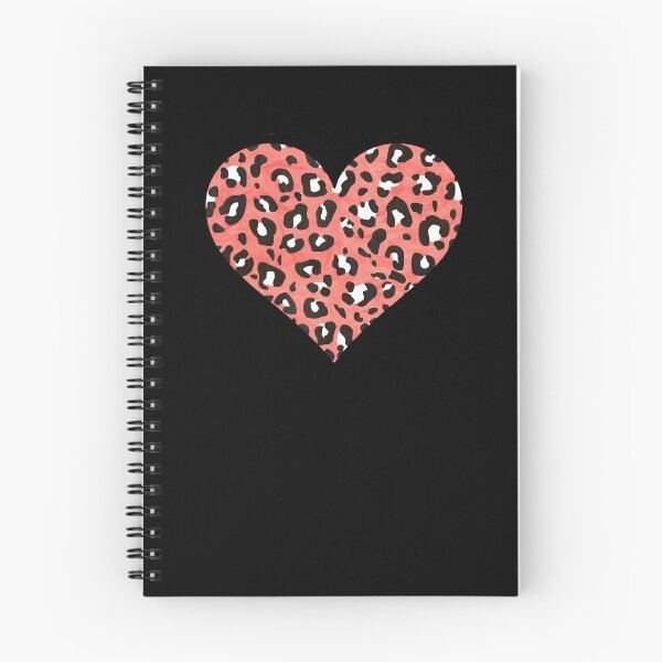 Item preview, Coral, Black and White Leopard Print Heart designed and sold by Bumblefuzzies.