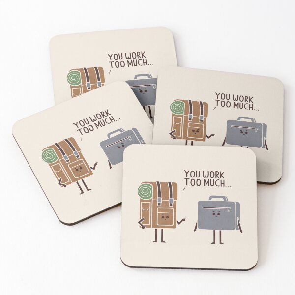 Item preview, Work Too Much designed and sold by HandsOffMyDinosaur.