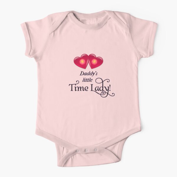 Daddy's little Time Lady! Short Sleeve Baby One-Piece