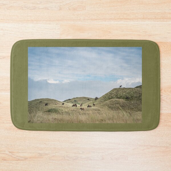 Item preview, The Waiter - herd of Exmoor ponies in the dunes designed and sold by steppeland.