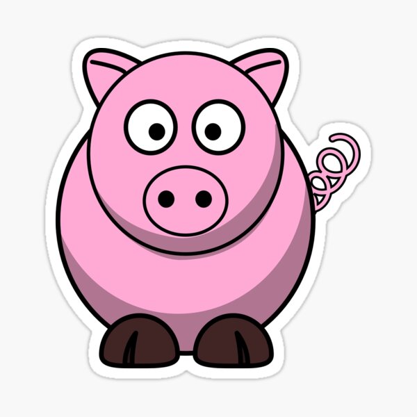 "Piggy Lee Pig" Sticker by helchy Redbubble