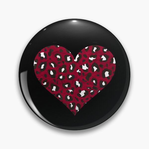 Item preview, Burgundy, Black and White Leopard Print Heart designed and sold by Bumblefuzzies.