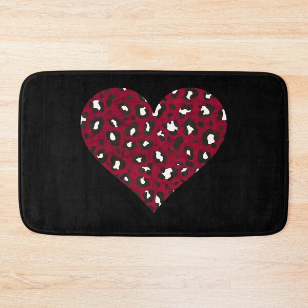 Item preview, Burgundy, Black and White Leopard Print Heart designed and sold by Bumblefuzzies.