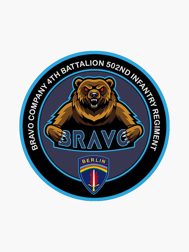 "Bravo Company 4-502nd Infantry Berlin Brigade" Sticker For Sale By ...