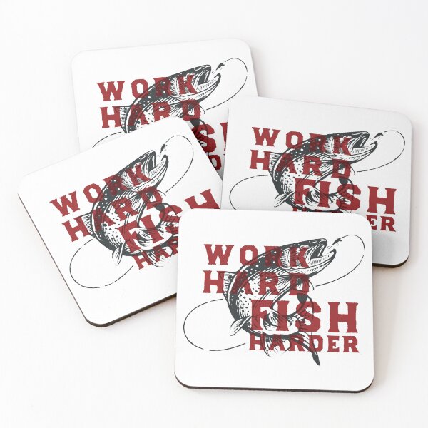 Item preview, Work Hard Fish Harder designed and sold by NinjaStries.