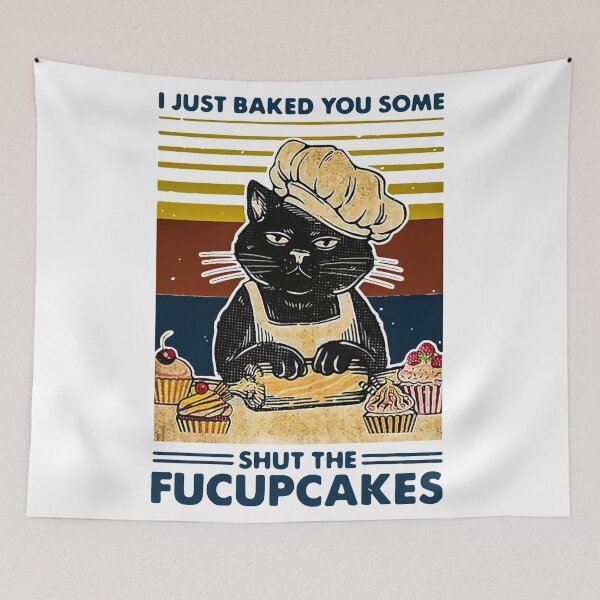 Item preview, BLACK CAT I JUST BAKED YOU SOME SHUT THE FUCUPCAKES VINTAGE designed and sold by CARDWELL-COWEL.