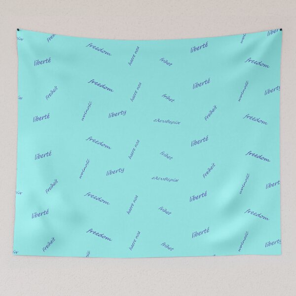Item preview, liberte freedom word blue background designed and sold by miaterinka.