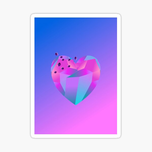 Crystal Heart Sticker