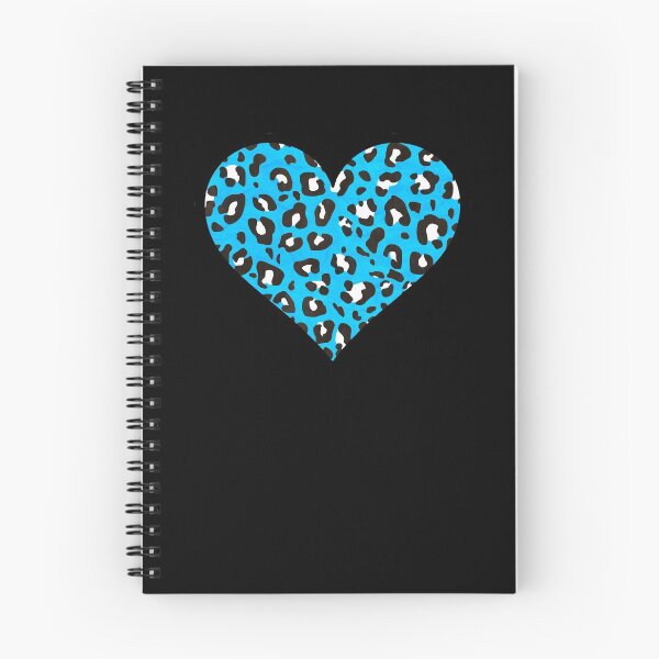 Item preview, Sky Blue, Black and White Leopard Print Heart designed and sold by Bumblefuzzies.