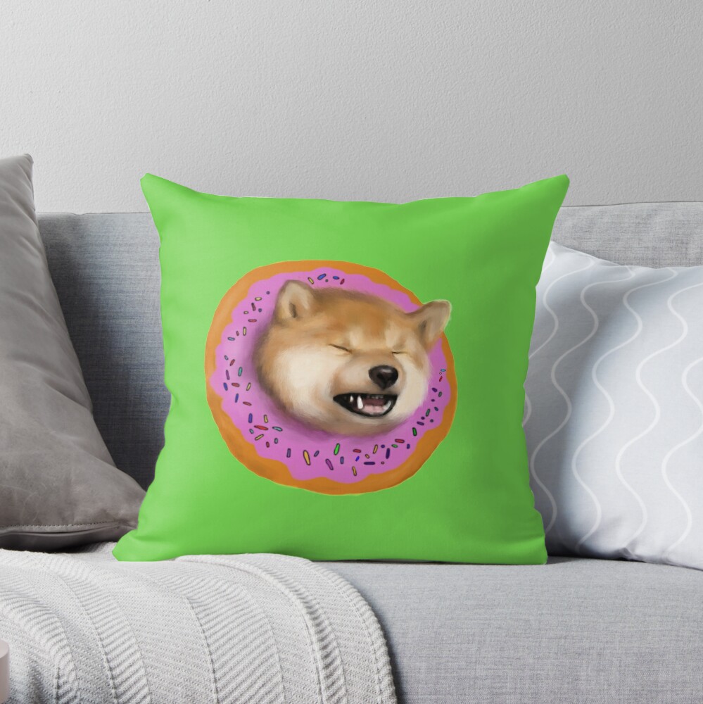 shiba generation shiba throw pillow