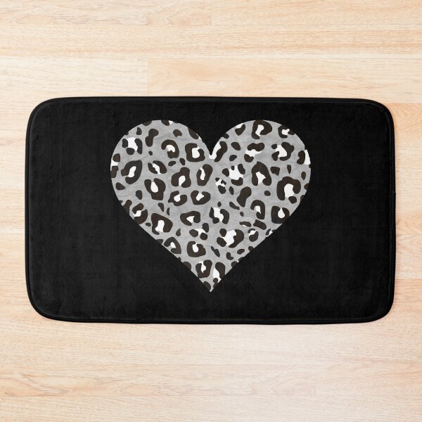 Item preview, Medium Gray, Black and White Leopard Print Heart designed and sold by Bumblefuzzies.