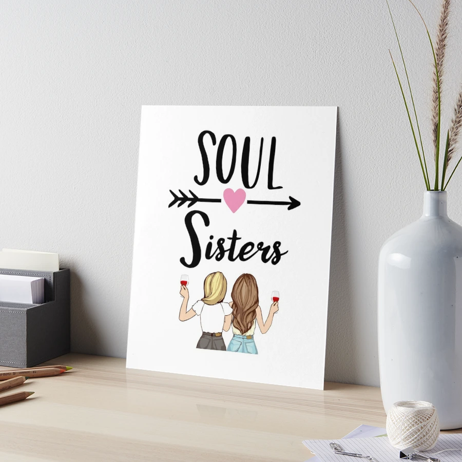 Personalized Soul Sisters Wall Art - Art Print Digital — Glacelis