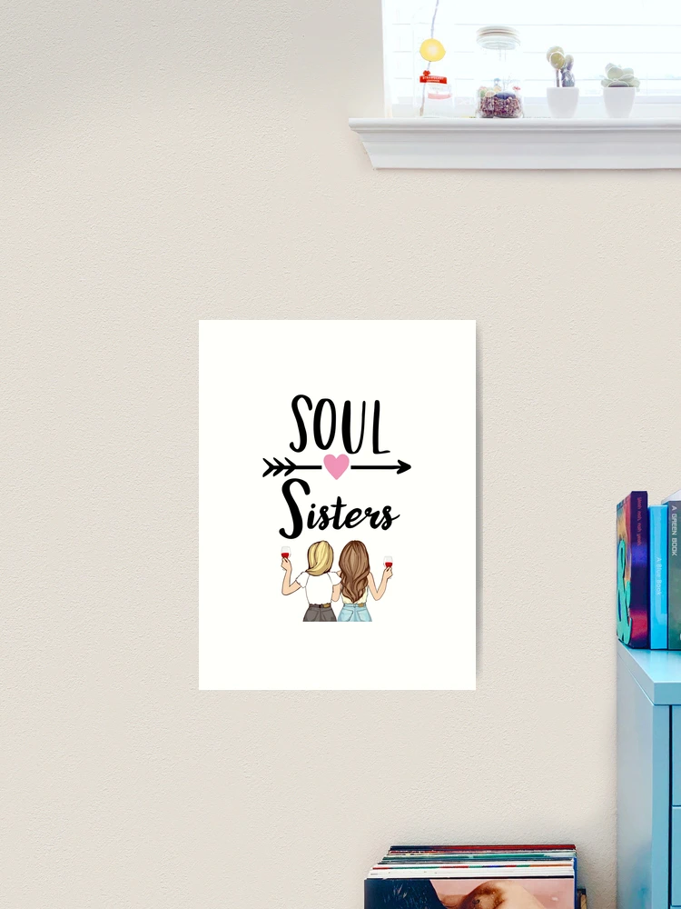 Personalized Soul Sisters Wall Art - Art Print Digital — Glacelis