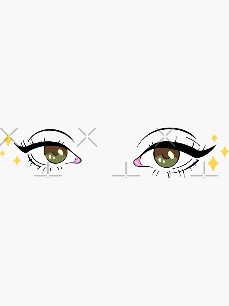 Hazel Sparkle Eyes Sticker By Ellemaeart Redbubble