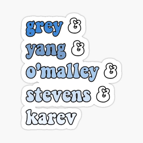 the grey's five :) Sticker
