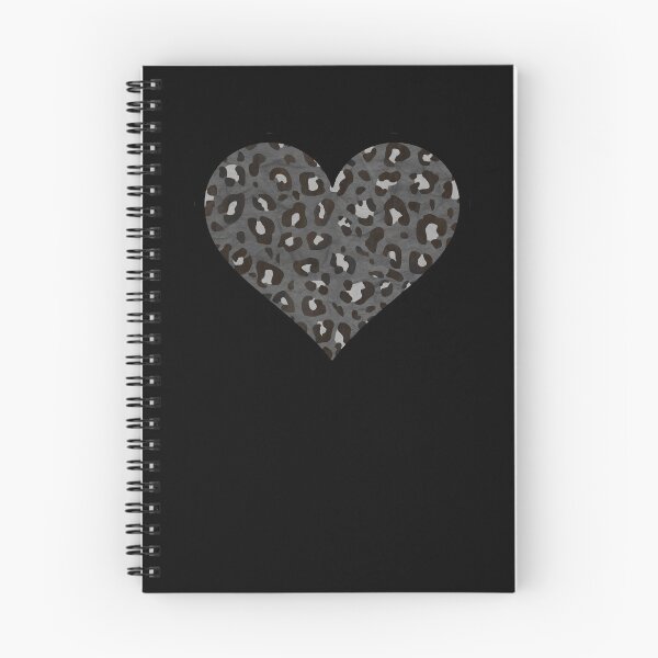 Item preview, Dark Gray, Black and White Leopard Print Heart designed and sold by Bumblefuzzies.