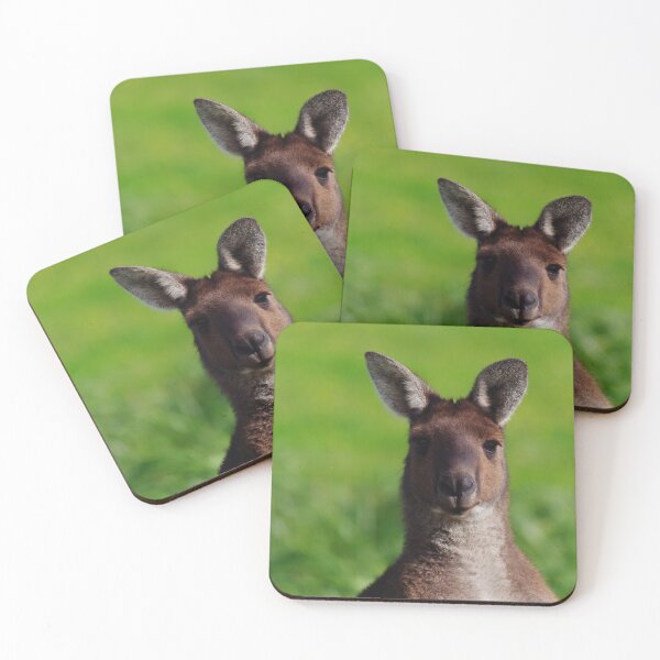 Item preview, Australian kangaroo closeup portrait designed and sold by hendrikspix.