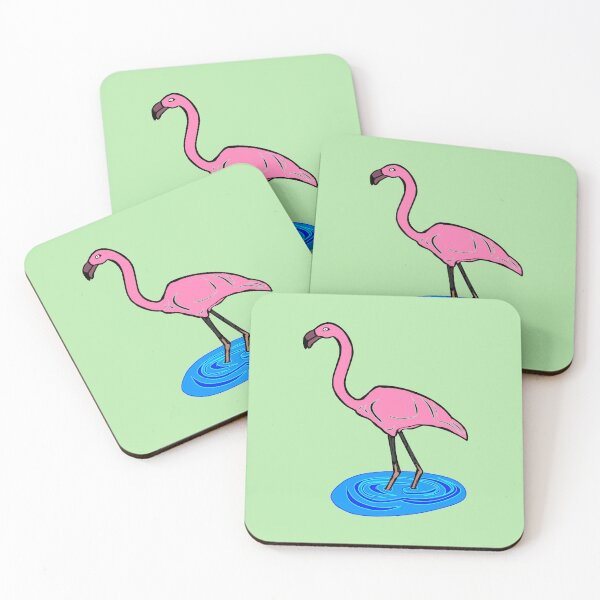 Item preview, flamingo in puddle designed and sold by loiret1958.