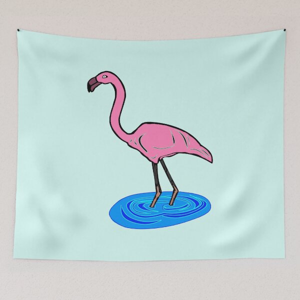 Item preview, flamingo in puddle designed and sold by loiret1958.