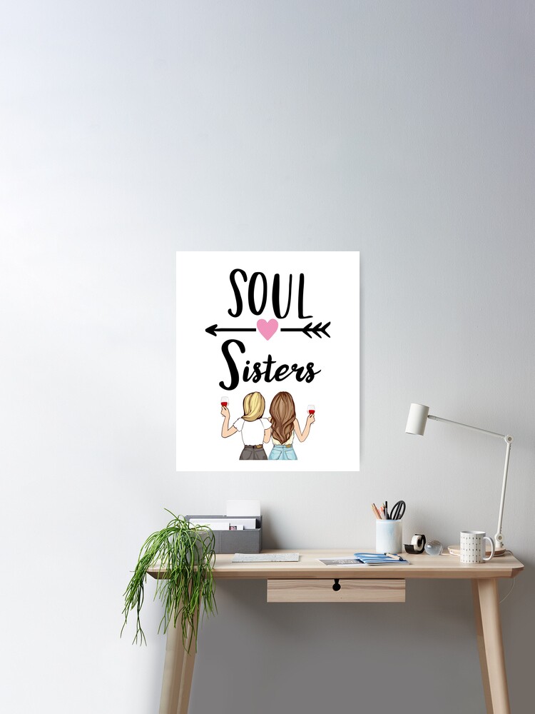 Personalized Soul Sisters Wall Art - Art Print Digital — Glacelis