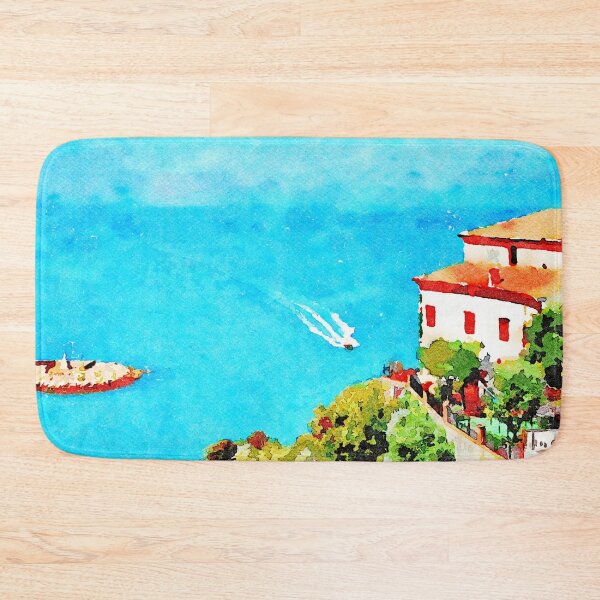 Item preview, Sea landscape with motorboat designed and sold by Giuseppe Cocco.