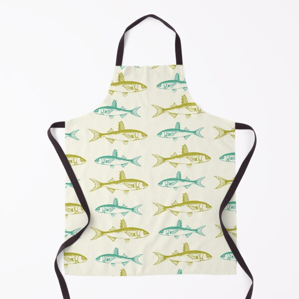 Item preview, Fish! (mustard & teal) designed and sold by The Wallpaper Files.