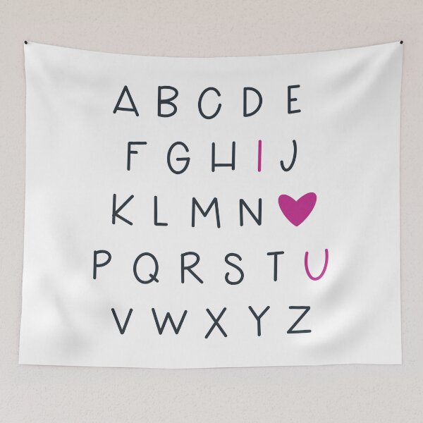 Item preview, Teacher Navy & Pink Alphabet “I Love You” Design  designed and sold by WildeandCo.