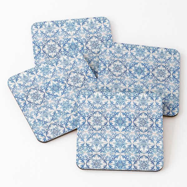 Item preview, Blue Portuguese ceramic tile pattern designed and sold by Wabi Tabby.