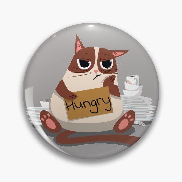 Artikelvorschau, Lustiges Katzen-hungriges fettes Kätzchen, das auf Nahrung wartet entworfen und verkauft von PandaSoul.