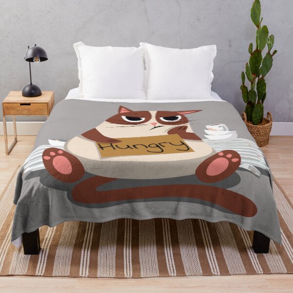 Item preview, Funny Cat Hungry Fat Kitten Waiting For Food designed and sold by PandaSoul.