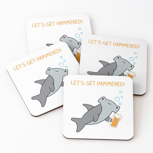 Item preview, Let's get hammered beer shark designed and sold by IceCreamCat.