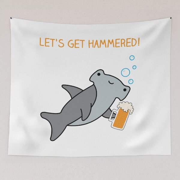 Item preview, Let's get hammered beer shark designed and sold by IceCreamCat.