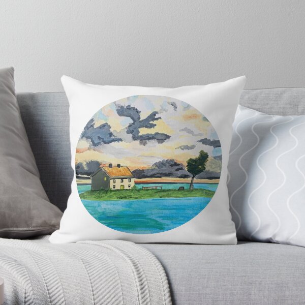Spirited Away Train Scene - White Throw Pillow