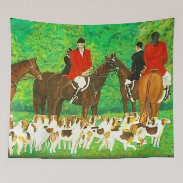 Item preview, Foxhound Dogs and Horsemen designed and sold by Bliss Find And Design.