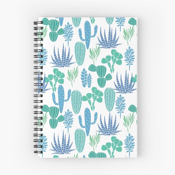 Item preview, Succulents botanical blue and green cactus flora fabric print. designed and sold by yopixart.