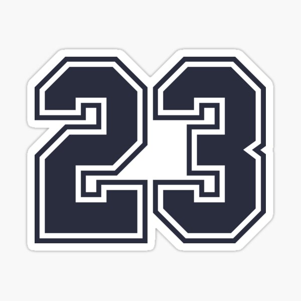 3 - number 3 - jersey number for sportsteam Sticker