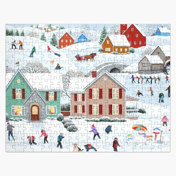 White Mountain Winter Cross Stitch 1000 Piece Jigsaw Puzzle