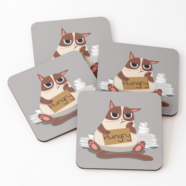 Item preview, Funny Cat Hungry Fat Kitten Waiting For Food designed and sold by PandaSoul.