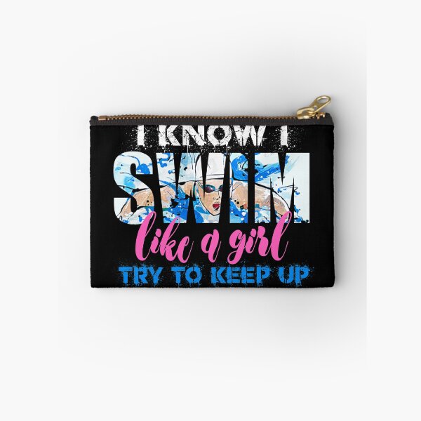 Item preview, I swim like a Girl Try to Keep UP Swim Swimmer Girls Gift designed and sold by tgulko.