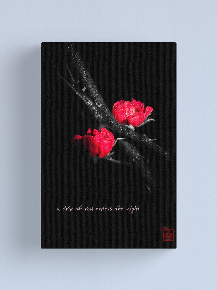 Alternate view of a drip of red Canvas Print