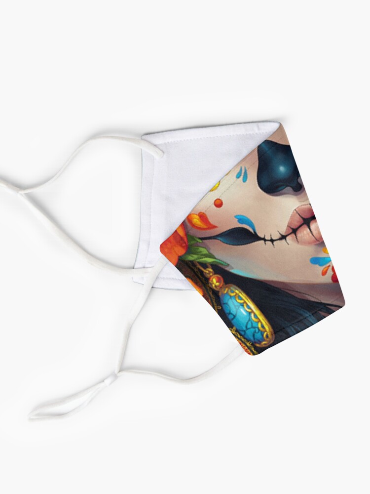 Alternate view of Catrina Face Mask Sugar Skull Mask