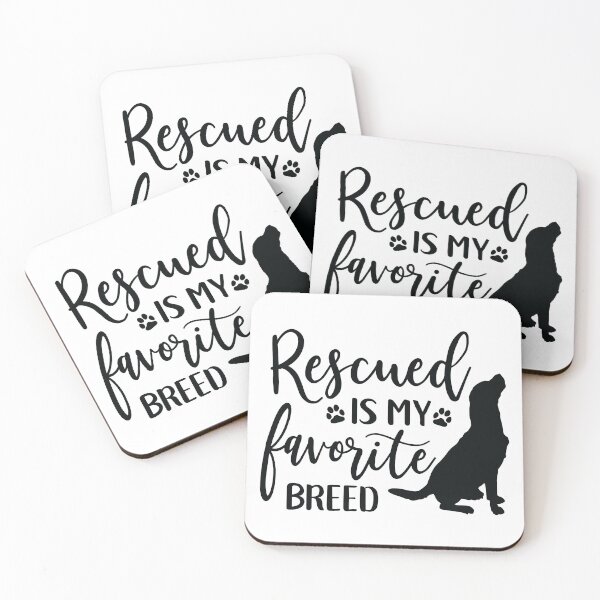 Item preview, Rescued is My Favorite Breed designed and sold by CompassandCrate.