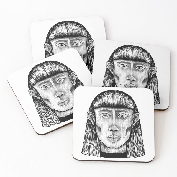 Item preview, Goth Girl - Black and White designed and sold by BlackCrowArt.