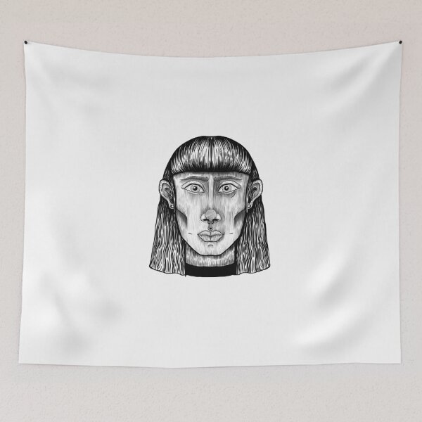 Item preview, Goth Girl - Black and White designed and sold by BlackCrowArt.