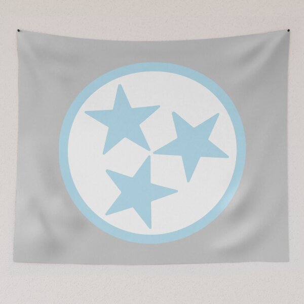 Item preview, White & Light Blue Tri-Star designed and sold by tennessee-carly.