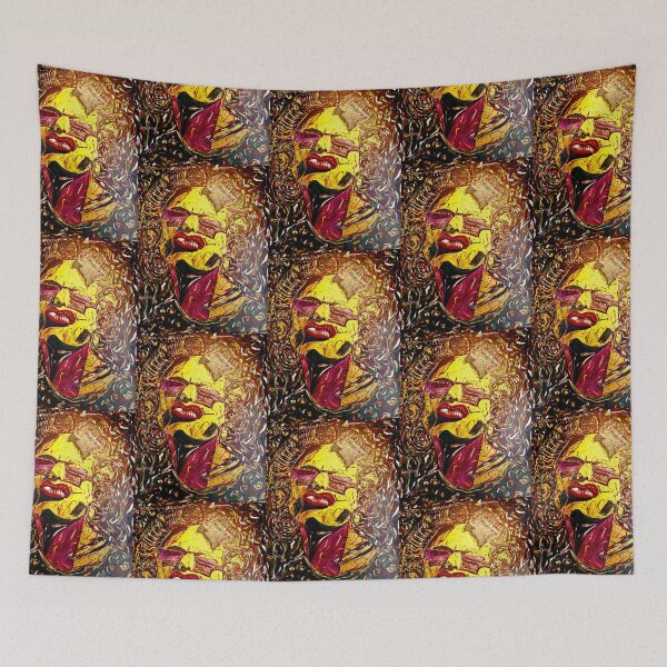 Item preview, Connie During Mardi Gras in Hair Rollers designed and sold by QuigleyArt.