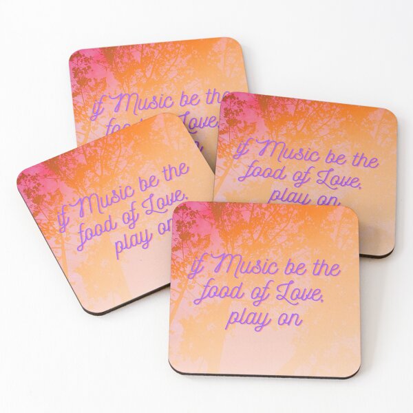 Item preview, 'if music be the food of love, play on' Twelfth Night Quote designed and sold by Celise21.