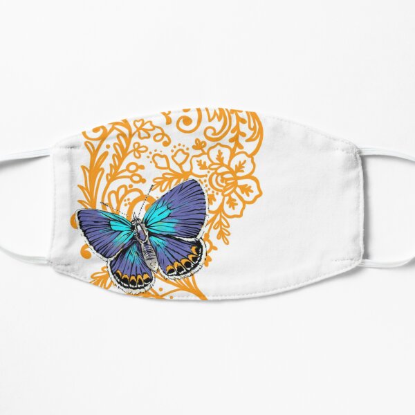 Karner blue butterfly and lace Mask