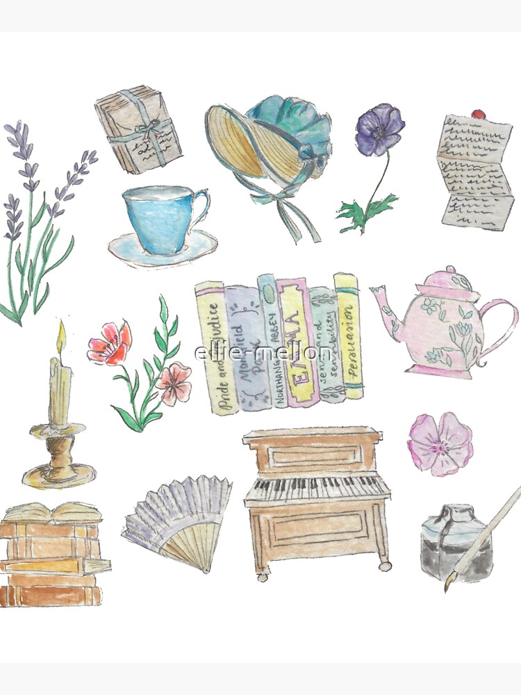 Thumbnail 5 of 5, Tote Bag, Jane Austen Illustrations designed and sold by ellie-mellon.