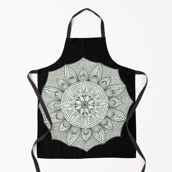 Item preview, Mandala black and white designed and sold by lenaliluna.